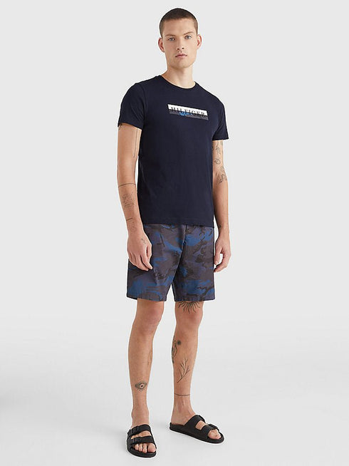T-shirt Uomo con inserto camouflage Blu TOMMY HILFIGER- Francavilla Moda